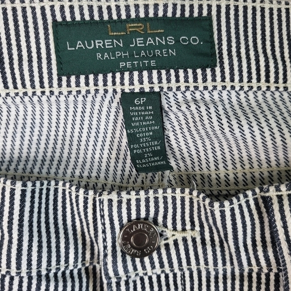 LRL Ralph Lauren Stripped Pants. Modern Straight 6P Petite. - Picture 10 of 12